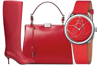 7 красных аксессуаров, чтобы разбавить монохромные образы