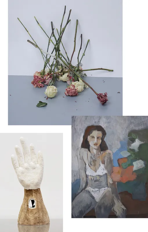 Слева направо: Анастасия Сухарева-Морозова «Дары приносящих»; Лена Цибизова «Сломанные цветы»; Exantres «Таити»