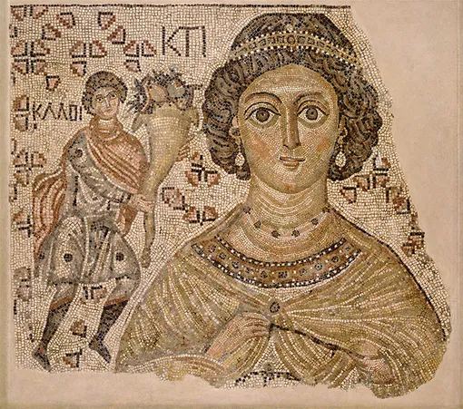 Фрагмент Мозаики на полу с персонификацией Ктизиса, Византия, 500-550 годы