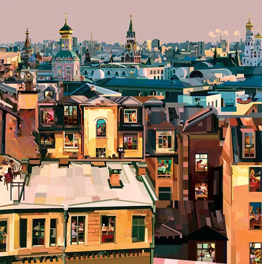 Пьерпаоло Роверо, «Москва ест» Иллюстрация Пьерпаоло Роверо «Москва ест»