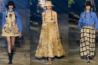 Шляпы из соломки, узоры из одуванчиков и экологичная меланхолия на показе Dior