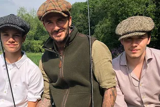 Как должен выглядеть мужчина на рыбалке: Дэвид Бекхэм с сыновьями отправились рыбачить