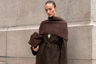 Для самых холодных дней: длинный кардиган — идеальный первый слой под шубу или пуховик