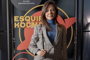 Елена Лядова, Риналь Мухаметов и Сюзанна Акежева на экскурсии Esquire по Музею космонавтики