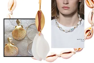 Серьги, подвески и браслеты с ракушками, как у Леандры Медин, Алексы Чанг и Кейт Фоли