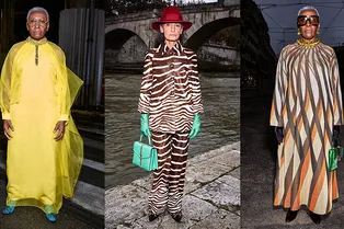 Прозрачные бра, этнические кафтаны и большой привет из 70-х в коллекции Gucci