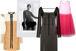 С чем носить прозрачные платья