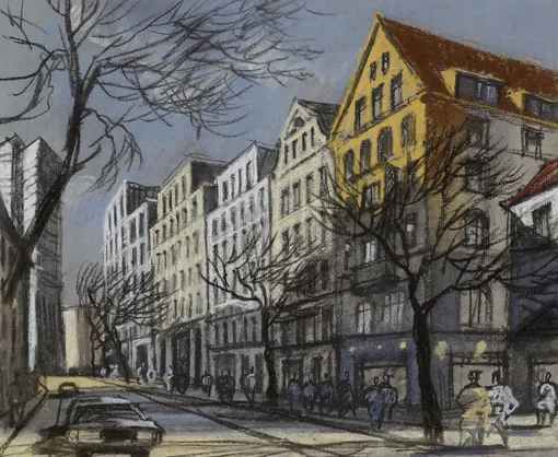 Чобан С.Э. Конкурсный проект жилых домов для Штутгарта, перспектива (2018)