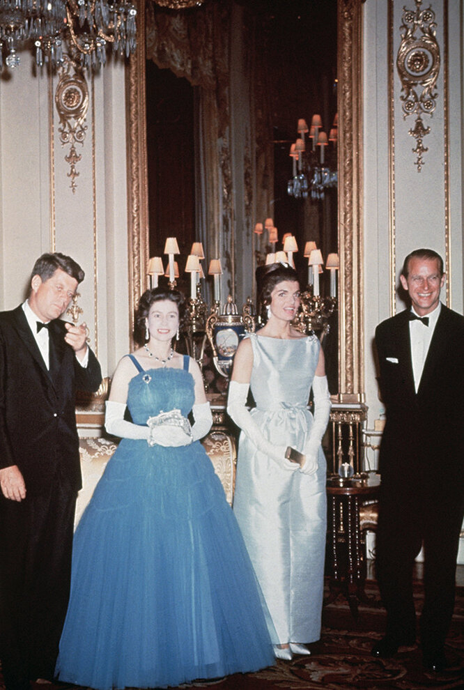С Джоном и Жаклин Кеннеди, 1964 год