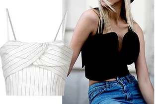 8 кроп-топов на тонких бретелях