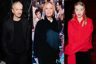 Алена Долецкая, Константин Богомолов и Мария Миногарова на премьере фильма «Французский вестник. Приложение к газете "Либерти, Канзас Ивнинг Сан"»