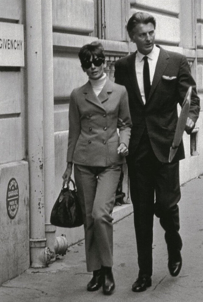 Одри Хепберн и Юбер де Живанши в Париже, 1967 год