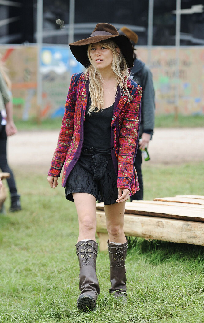 Сиена Миллер на фестивале Glastonbury, 2013 год