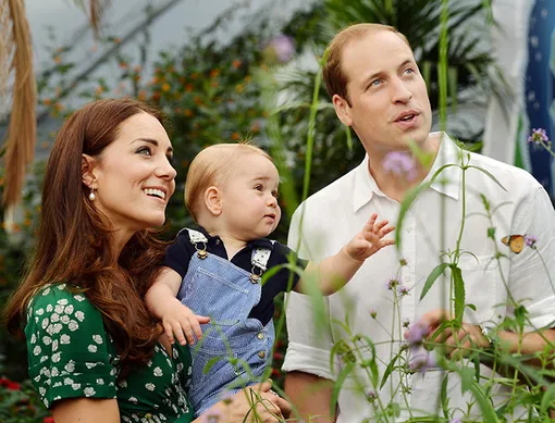Принц Уильям, принц Джордж и герцогиня Кэтрин