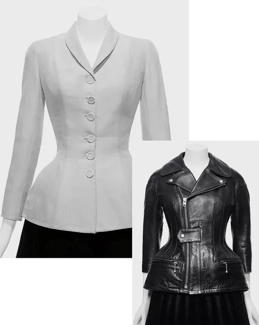 Christian Dior весна-лето 1947; Junya Watanabe осень-зима 2011/12