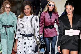 Ремень на талии: 16 наглядных примеров, как подружиться с этим аксессуаром