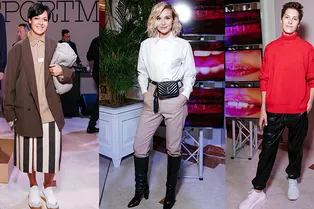 Полина Гагарина и Ирина Горбачева на открытии Sportmax в Петровском пассаже