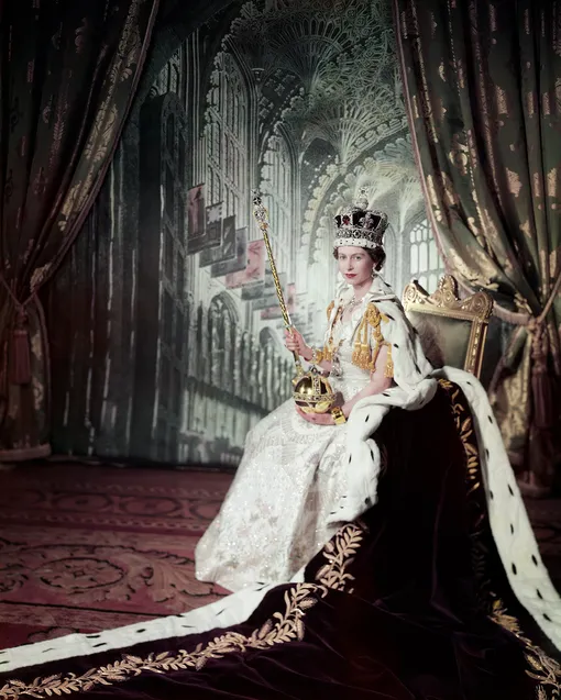 Елизавета II в день своей коронации, 2 июня 1953 года