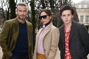 Семейство Бекхэм на показе Louis Vuitton