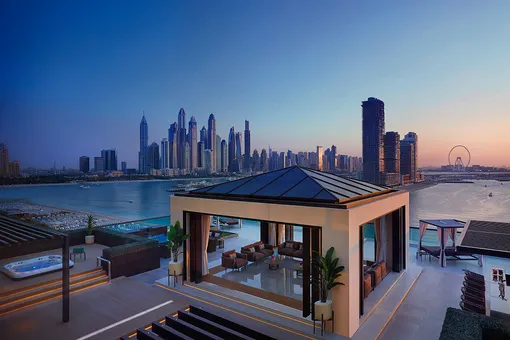 Пентхаус Palm Blue Hour Terrace в отеле Marriott Resort Palm Jumeirah