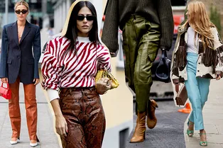 С чем носить кожаные брюки: 11 идей от звезд стритстайла