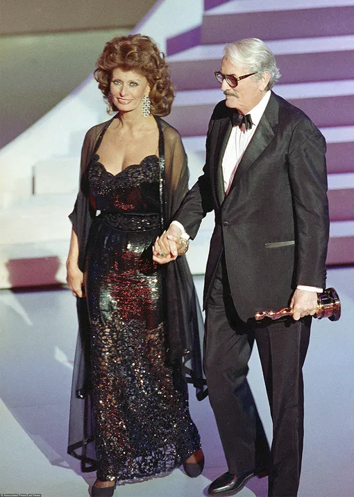 Софи Лорен и Грегори Пек на 63-й церемонии вручения наград премии «Оскар», 1991 год