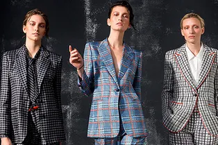 Брючные костюмы всех мастей и цветочные платья в коллекции Giorgio Armani