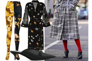 Классику в сторону: 4 способа носить цветные колготки осенью