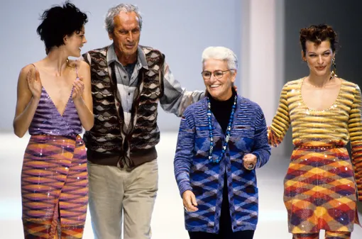 Оттавио и Розита Миссони на показе Missoni в 1996 году в Милане