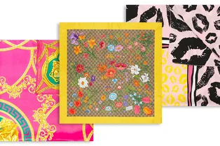 13 пестрых шейных платков, чтобы украсить ими базовую белую рубашку