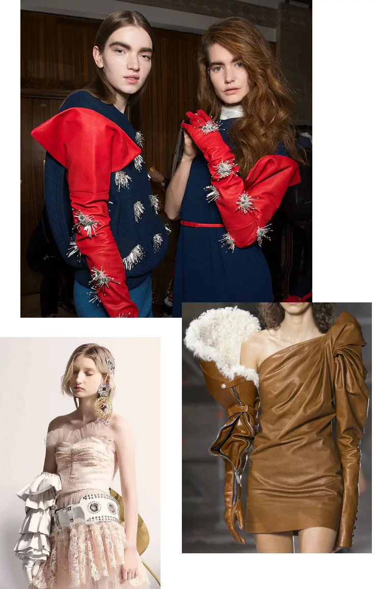 Слева направо: Rodarte, Toga, Saint Laurent осень-зима 2017