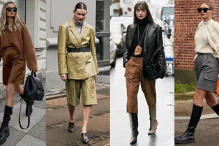 С чем носить бермуды зимой