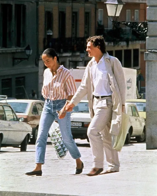 Шаде Аду с мужем Карлосом Плиего, 1991