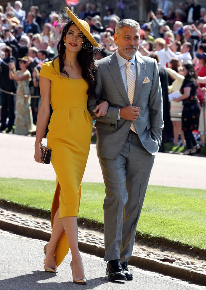Амаль и Джордж Клуни на свадьбе принца Гарри и Меган Маркл