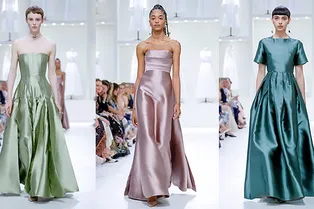 Платья принцессы и костюмы королевы на показе Dior Couture