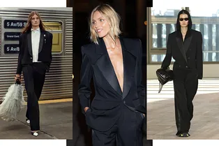 Новый год — лучший повод примерить классический смокинг. С рубашкой и галстуком или на голое тело