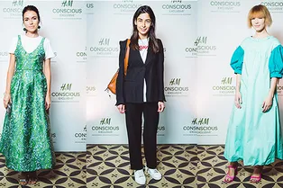 Вика Газинская, Ирена Понарошку и Анка Цицишвили​ на гала-ужине H&M Conscious Exclusive