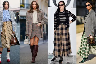 С чем носить юбку в клетку: 15 стильных примеров