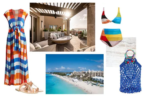 Купальник Mara Hoffman, 21 681 руб.; платье Mara Hoffman, 32 920 руб.; сандалии Ancient Greek Sandals, 13 255 руб.; сумка Nannacay, 13 680 руб. Купальник Mara Hoffman, 21 681 руб.; платье Mara Hoffman, 32 920 руб.; сандалии Ancient Greek Sandals, 13 255 руб.; сумка Nannacay, 13 680 руб.