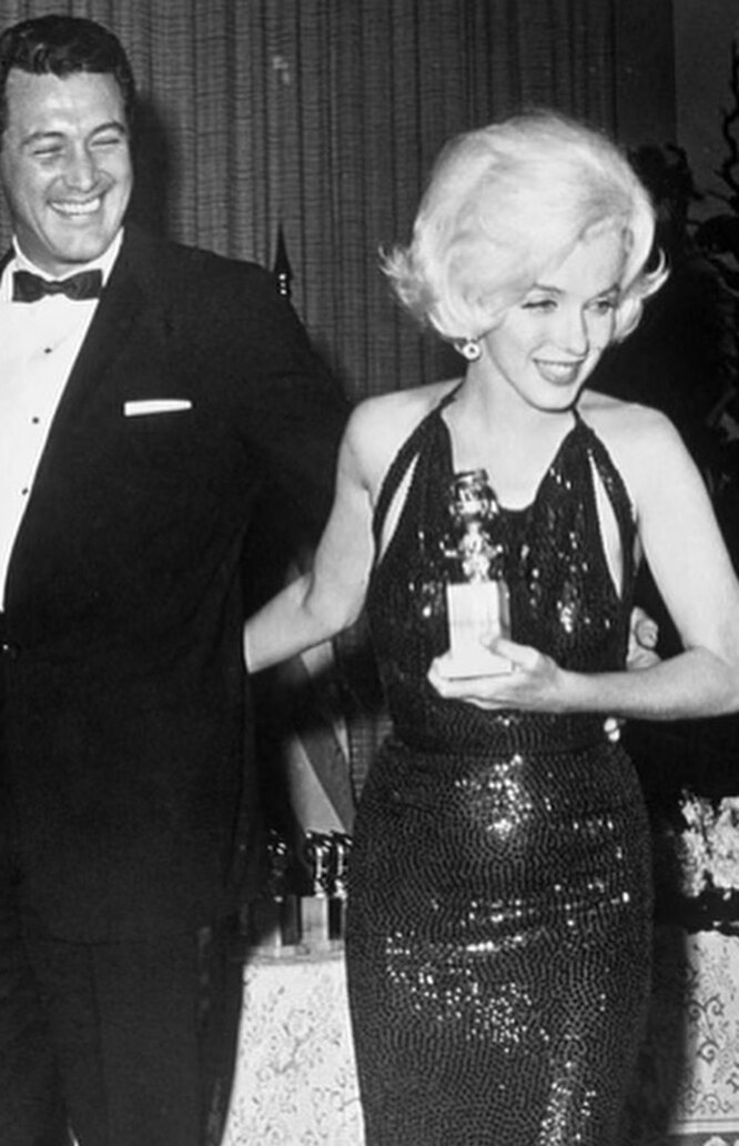 Мэрилин Монро на церемонии «Золотой Глобус» в 1962 году