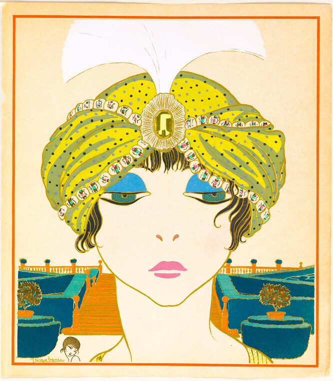 Тюрбан Poiret на иллюстрации Жоржа Лепапа, 1911 Тюрбан Poiret на иллюстрации Жоржа Лепапа, 1911