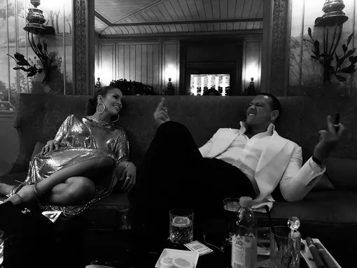 Дженнифер Лопес и Алекс Родригес в 2017 году