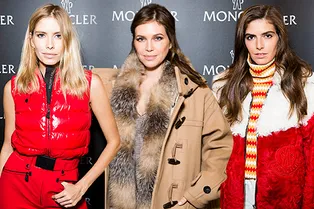 Даша Жукова, Лена Перминова и Ксения Собчак на вечеринке Moncler