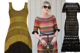 10 вязаных миди-платьев в технике кроше, которые можно носить уже сейчас