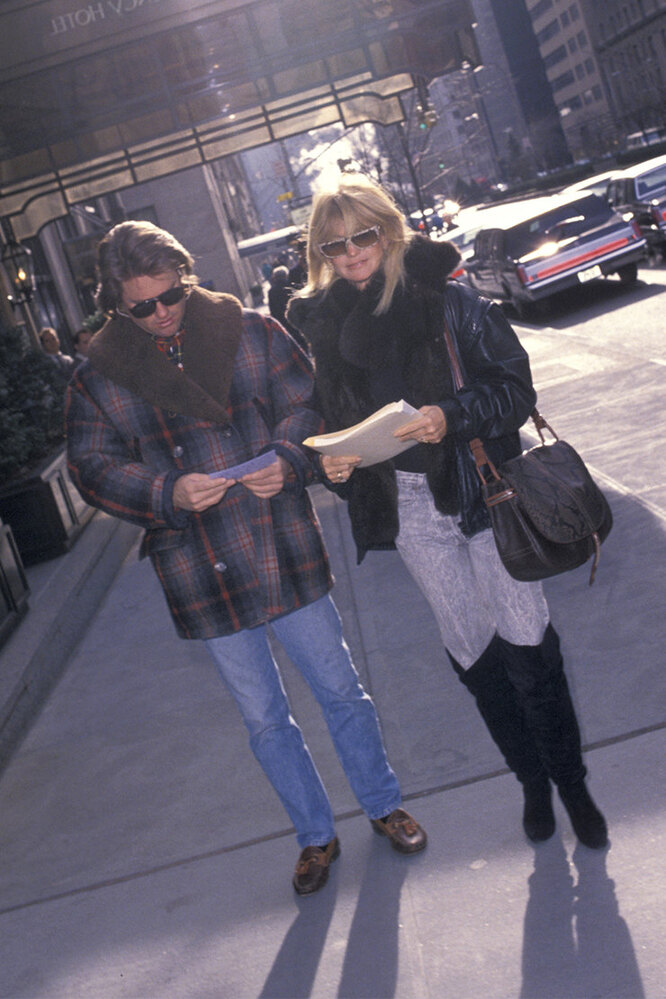 Курт Рассел и Голди Хоун в Нью-Йорке, 1989 год