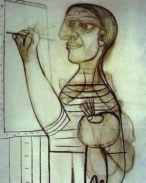 Пабло Пикассо. «Художник за работой», 1938 год Пабло Пикассо. «Художник за работой», 1938 год