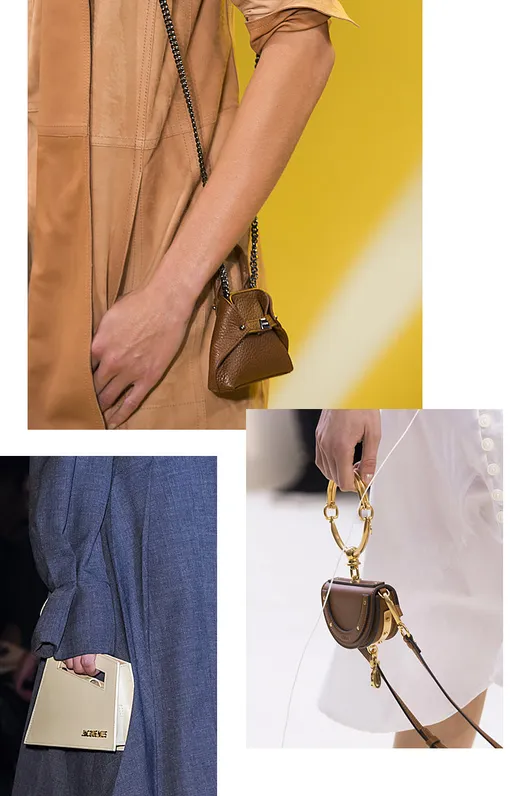 Слева направо: Jacquemus, Akris и Chloé весна-лето 2017