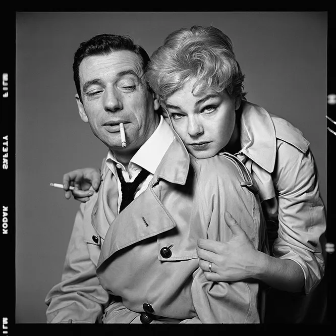Ив Монтан и Симона Синьоре, 1959 (by Richard Avedon © The Richard Avedon Foundation)