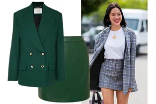 Блейзер и мини — дерзкое решение для офиса: 6 модных костюмов