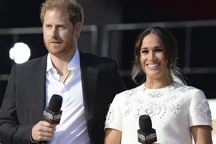 Принц Гарри и Меган Маркл в идеальном белом мини выступили с совместным заявлением на концерте Global Citizen Live в Нью-Йорке